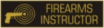 FIREARMS INSTRUCTOR Gold on Black Uniform Commendation Award Bar